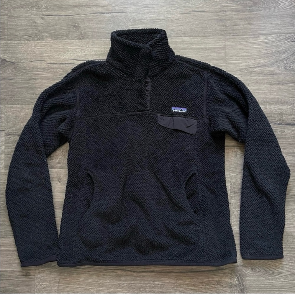 Patagonia black pullover sweater size Medium Women Vintage Pilling